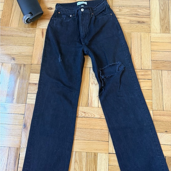 Abercrombie 90s Ripped Relaxed Jean High Rise Curve Love - Picture 3 of 7